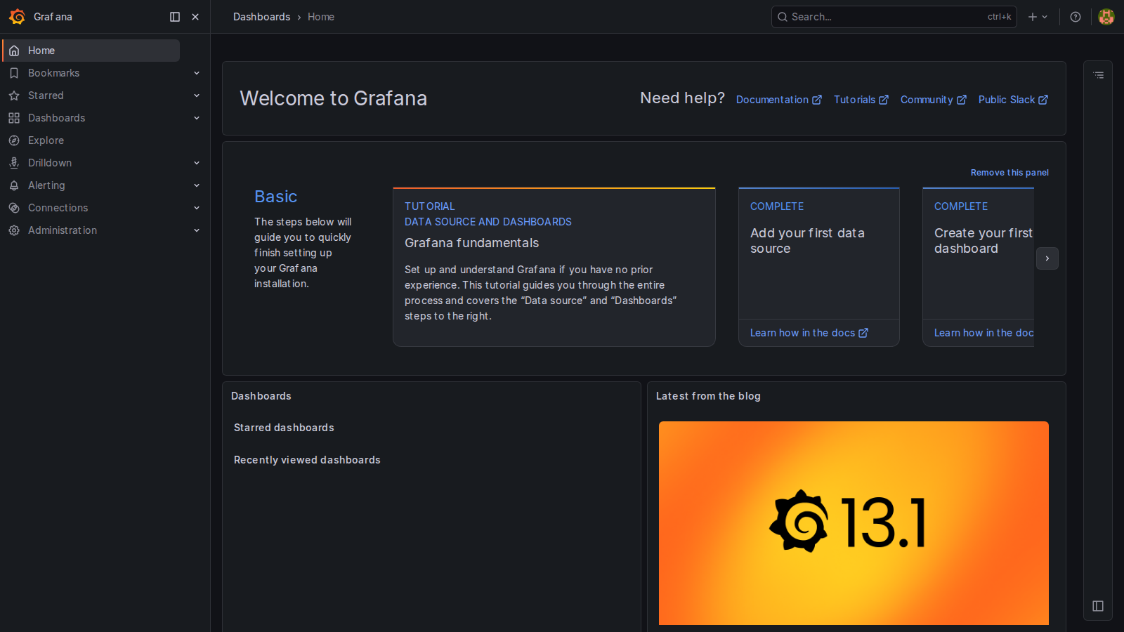 Grafana Home